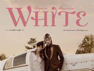 Copertina di White Russia con abito GALVAN SPOSA