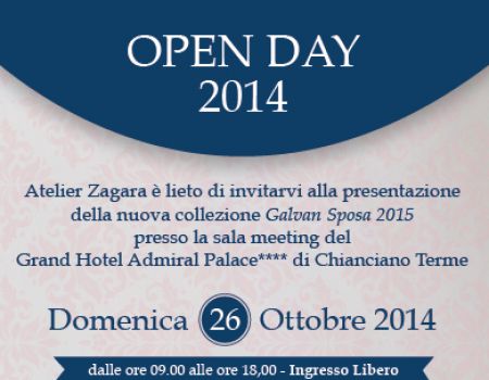 A CHIANCIANO TERME OPEN DAY il 26 OTTOBRE all HOTEL ADMIRAL PALACE con lAtelier Zagara